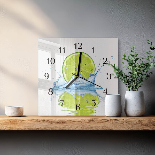 Square wall clock Limewater