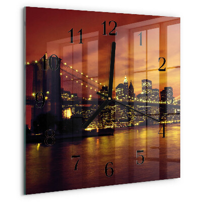 Square wall clock Horizontal Bridge