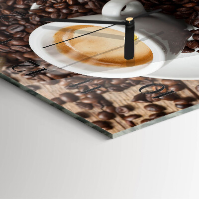 Square wall clock Cup of Coffee