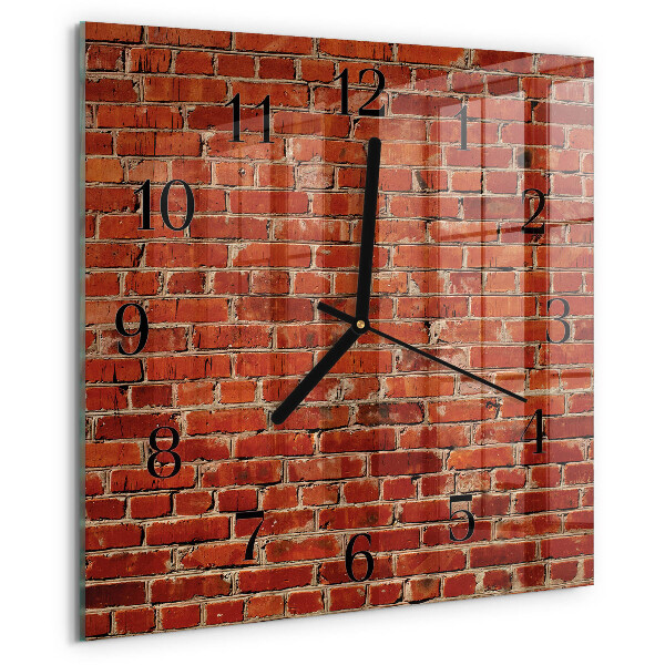 Square wall clock Brick Wall