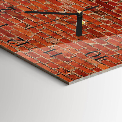Square wall clock Brick Wall