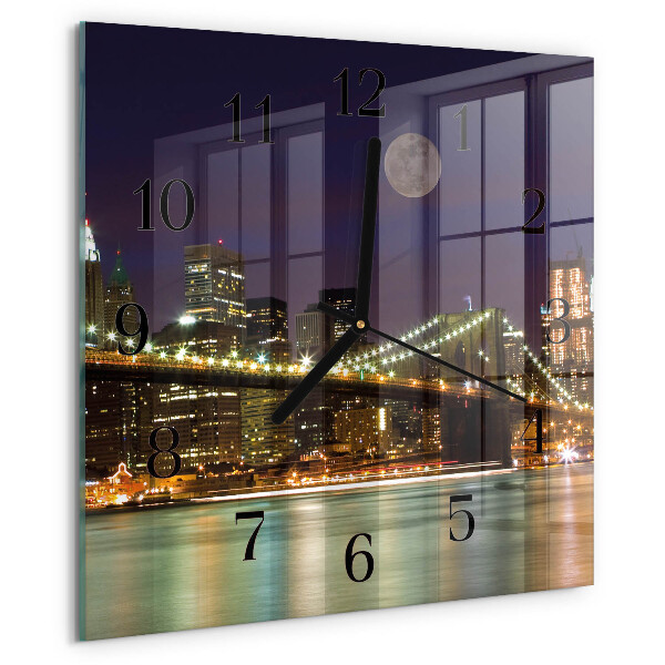 Square wall clock Horizontal Bridge