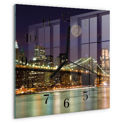 Square wall clock Horizontal Bridge