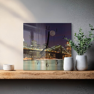 Square wall clock Horizontal Bridge