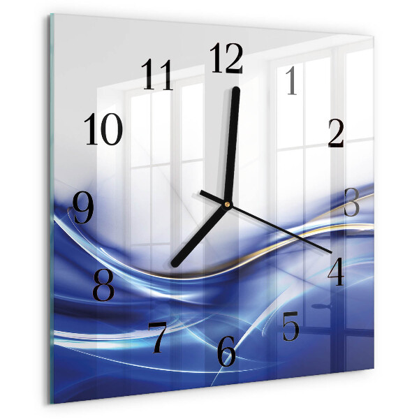 Square wall clock Abstract Lines