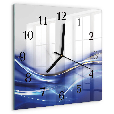 Square wall clock Abstract Lines