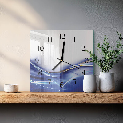 Square wall clock Abstract Lines