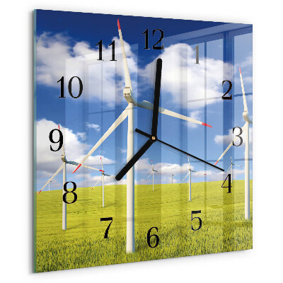 Square wall clock Wind Farm