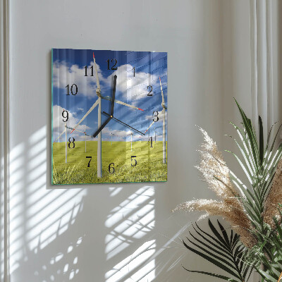 Square wall clock Wind Farm