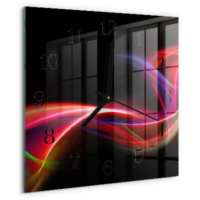 Square wall clock Abstract Lines
