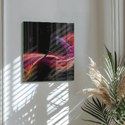 Square wall clock Abstract Lines