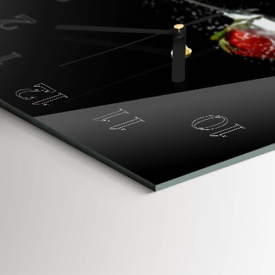 Square wall clock Strawberry