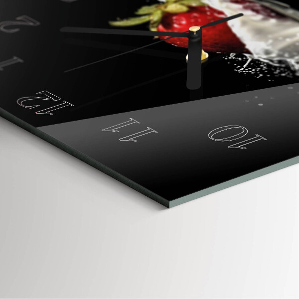 Square wall clock Strawberry