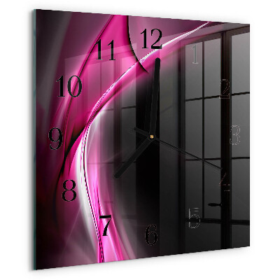 Square wall clock Abstract Lines
