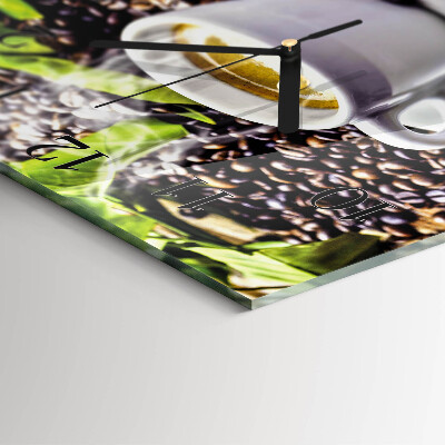 Square wall clock Cup of Coffee