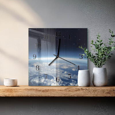 Square wall clock Earth's Universe