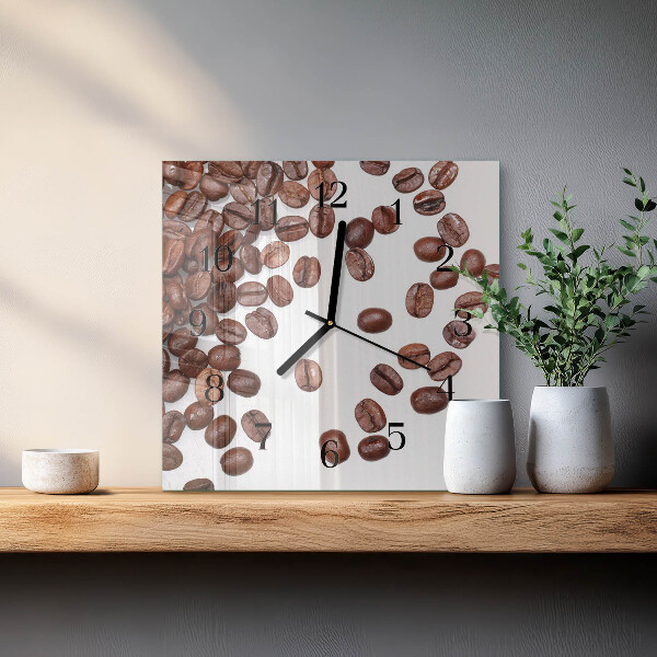 Square wall clock Coffee Beans