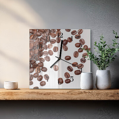 Square wall clock Coffee Beans