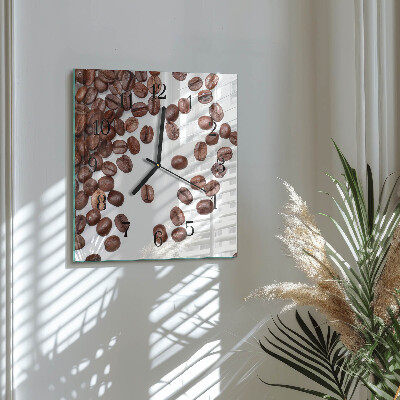 Square wall clock Coffee Beans