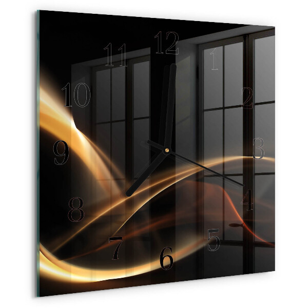 Square wall clock Abstract Lines