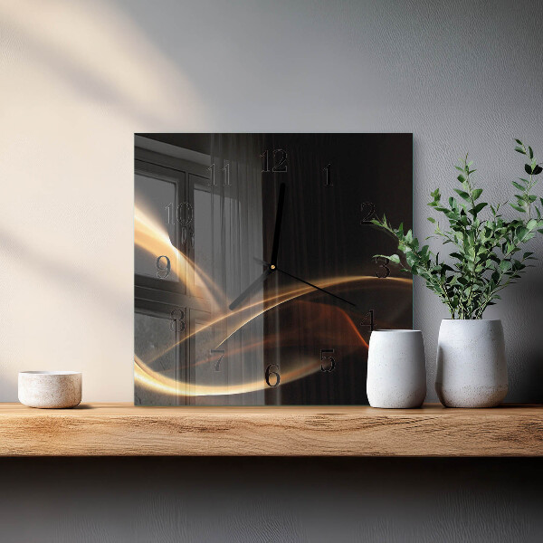 Square wall clock Abstract Lines