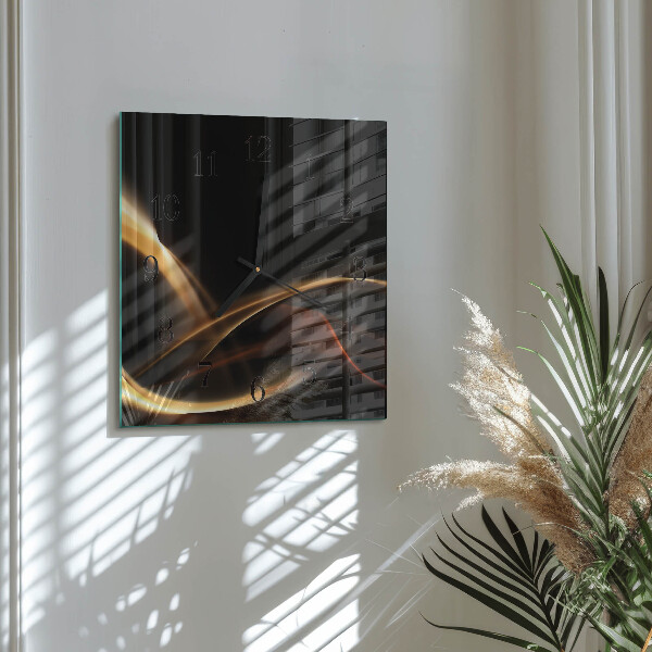 Square wall clock Abstract Lines