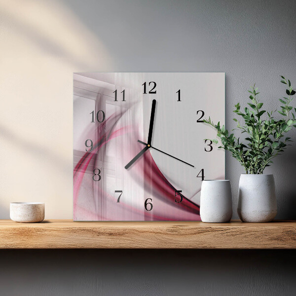 Square wall clock Abstract Lines
