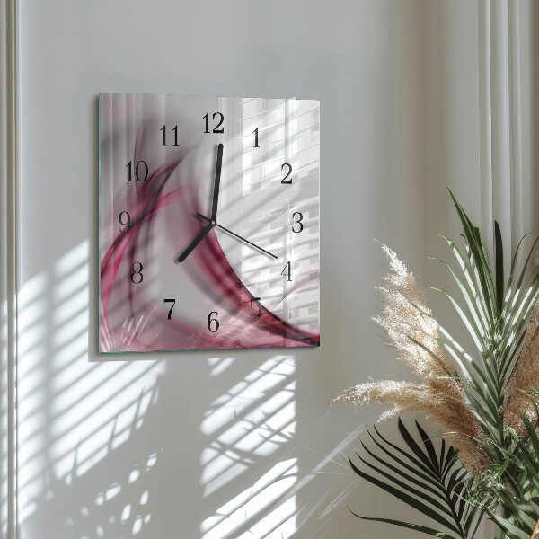 Square wall clock Abstract Lines