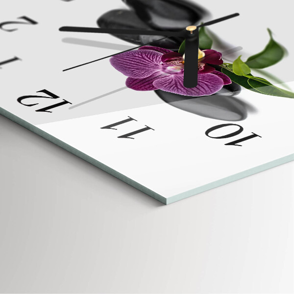 Square wall clock Orchid