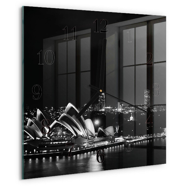 Square wall clock Sydney Horizon