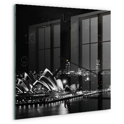 Square wall clock Sydney Horizon