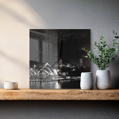 Square wall clock Sydney Horizon