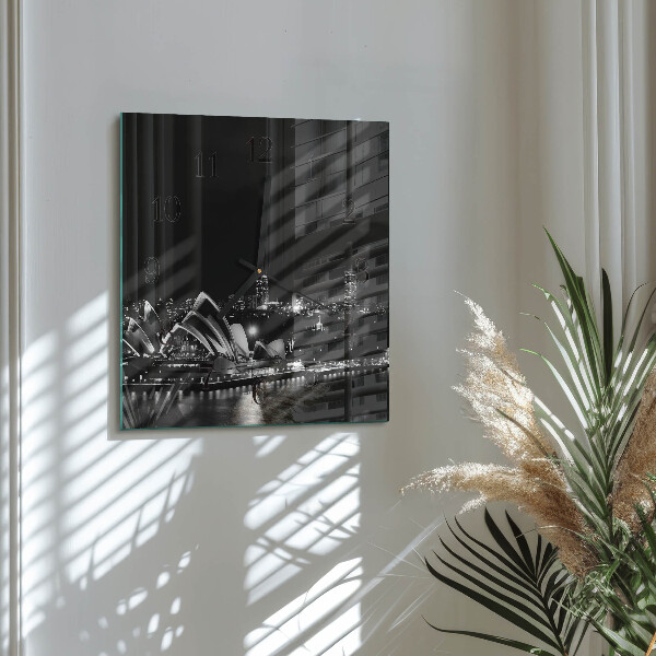 Square wall clock Sydney Horizon