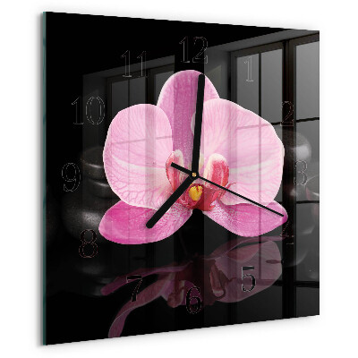 Square wall clock Orchid