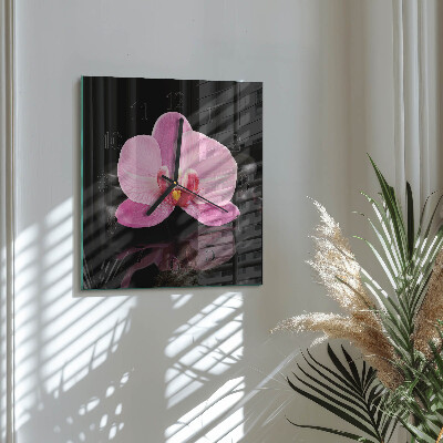 Square wall clock Orchid
