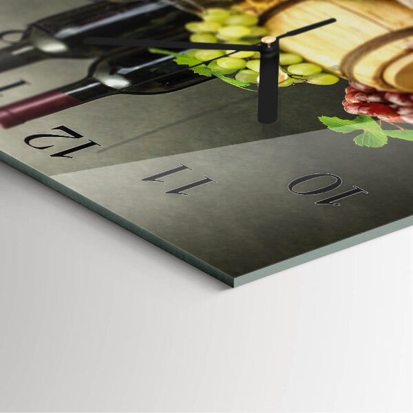 Square wall clock Grapes for Wine