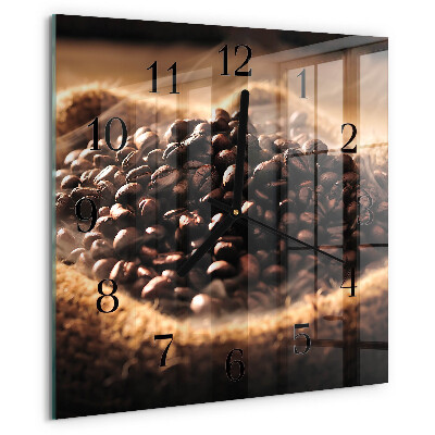 Square wall clock Coffee Beans