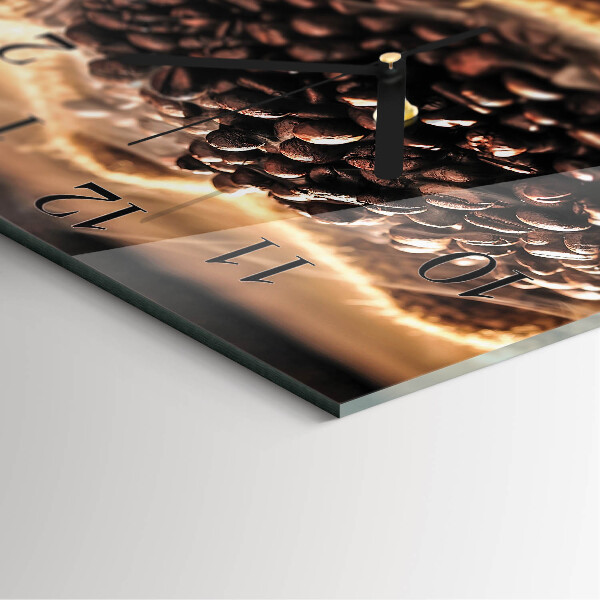 Square wall clock Coffee Beans
