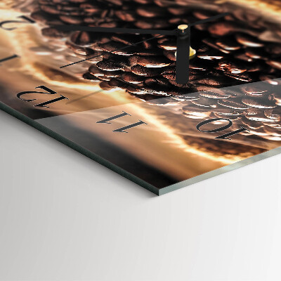 Square wall clock Coffee Beans
