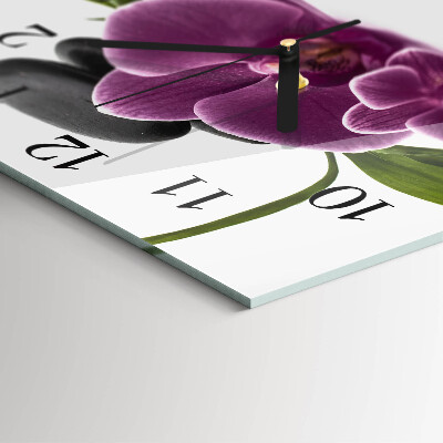 Square wall clock Orchid