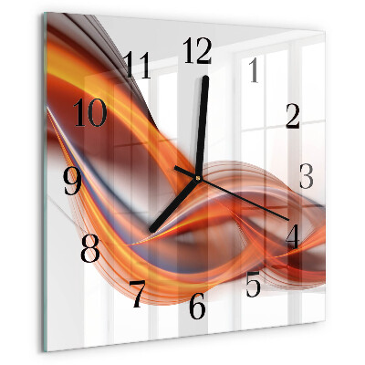 Square wall clock Abstract Smoke