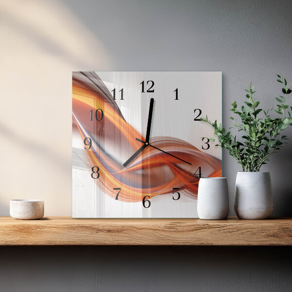 Square wall clock Abstract Smoke