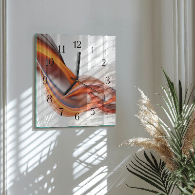 Square wall clock Abstract Smoke