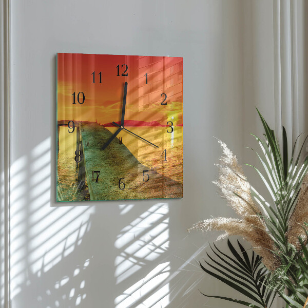 Square wall clock Bridge