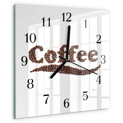 Square wall clock Coffee 