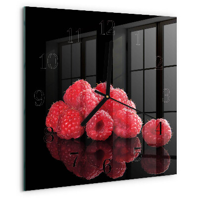 Square wall clock Raspberries