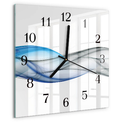 Square wall clock Abstract Smoke
