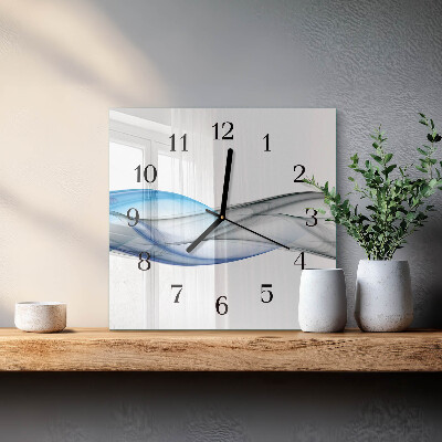 Square wall clock Abstract Smoke