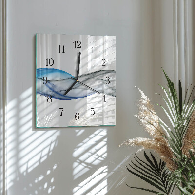Square wall clock Abstract Smoke