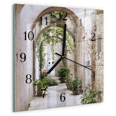 Square wall clock Avenue Plants